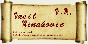 Vasil Minaković vizit kartica